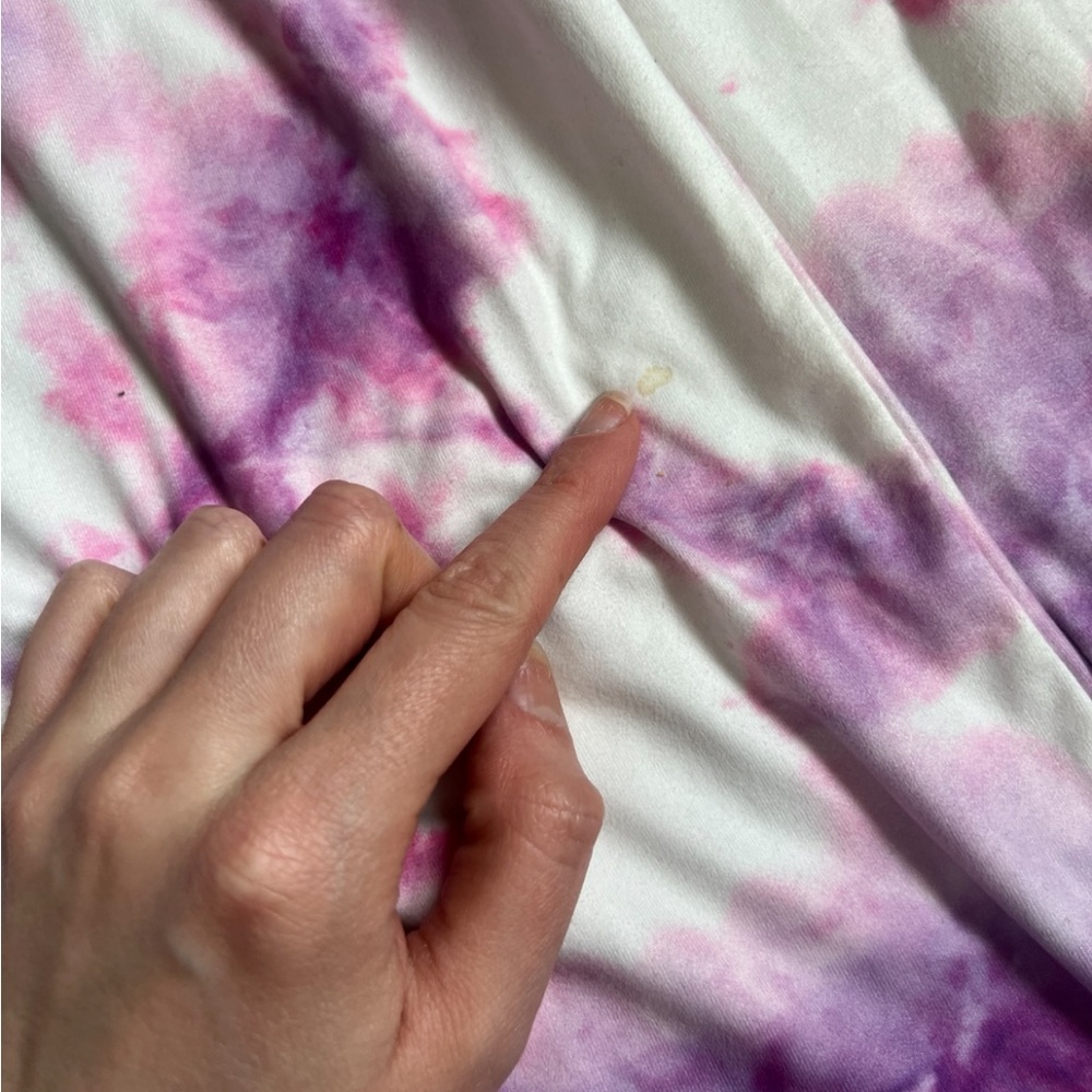 Shein purple tie dye lounge set | long sleeve top + shorts | size m - Picture 11 of 11